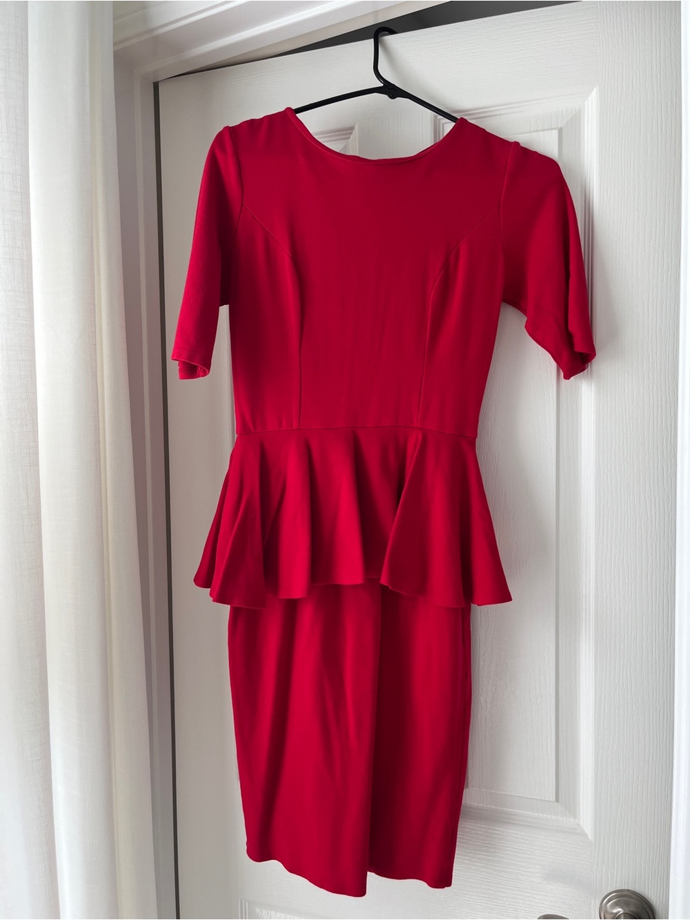 Women’s Red Peplum Sheath Dress